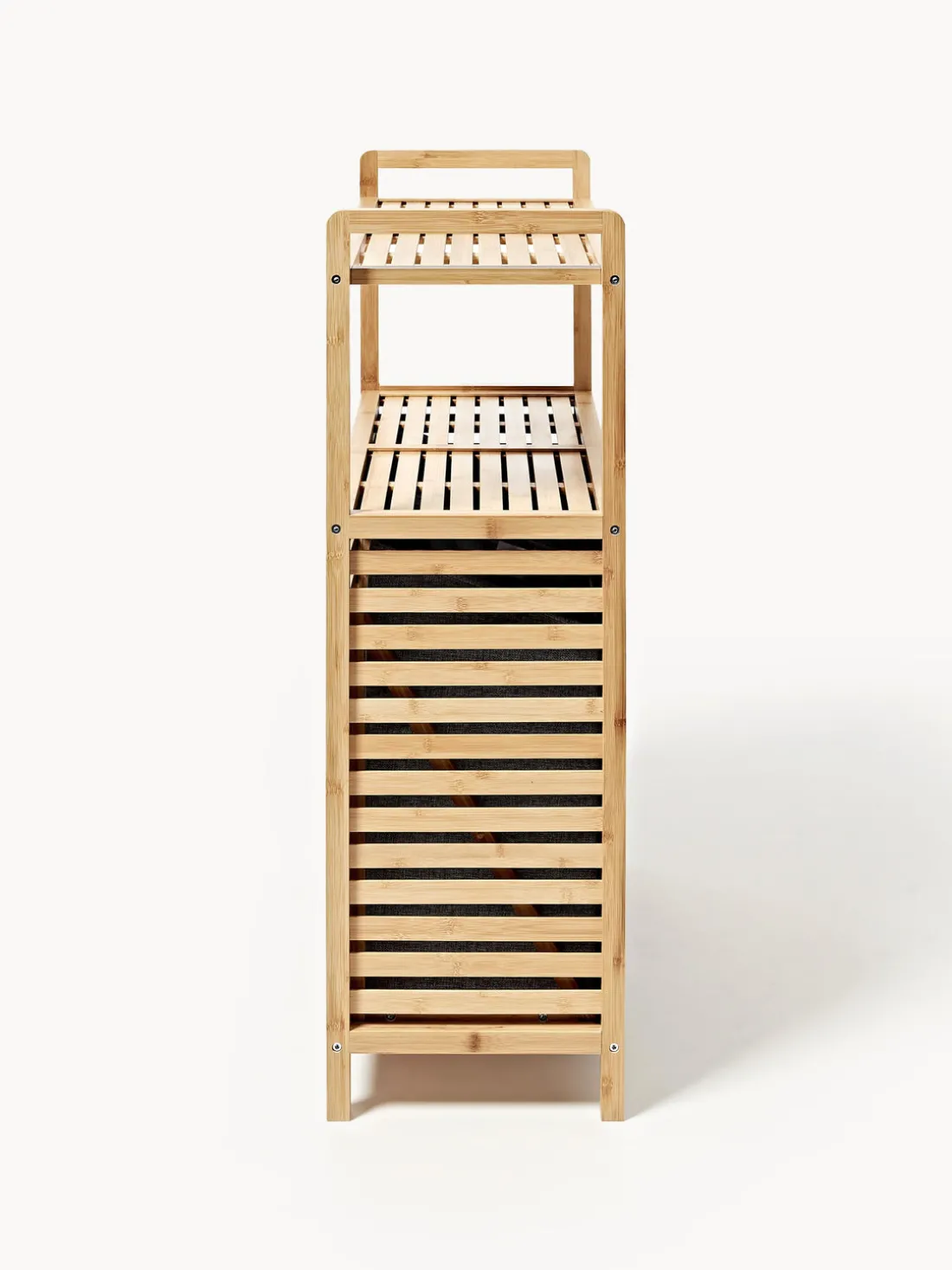 Estantería de baño de bambú con cestos de ropa Kit