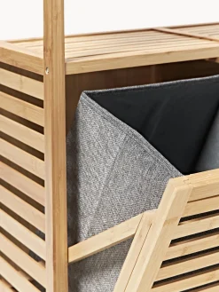 Estantería de baño de bambú con cestos de ropa Kit