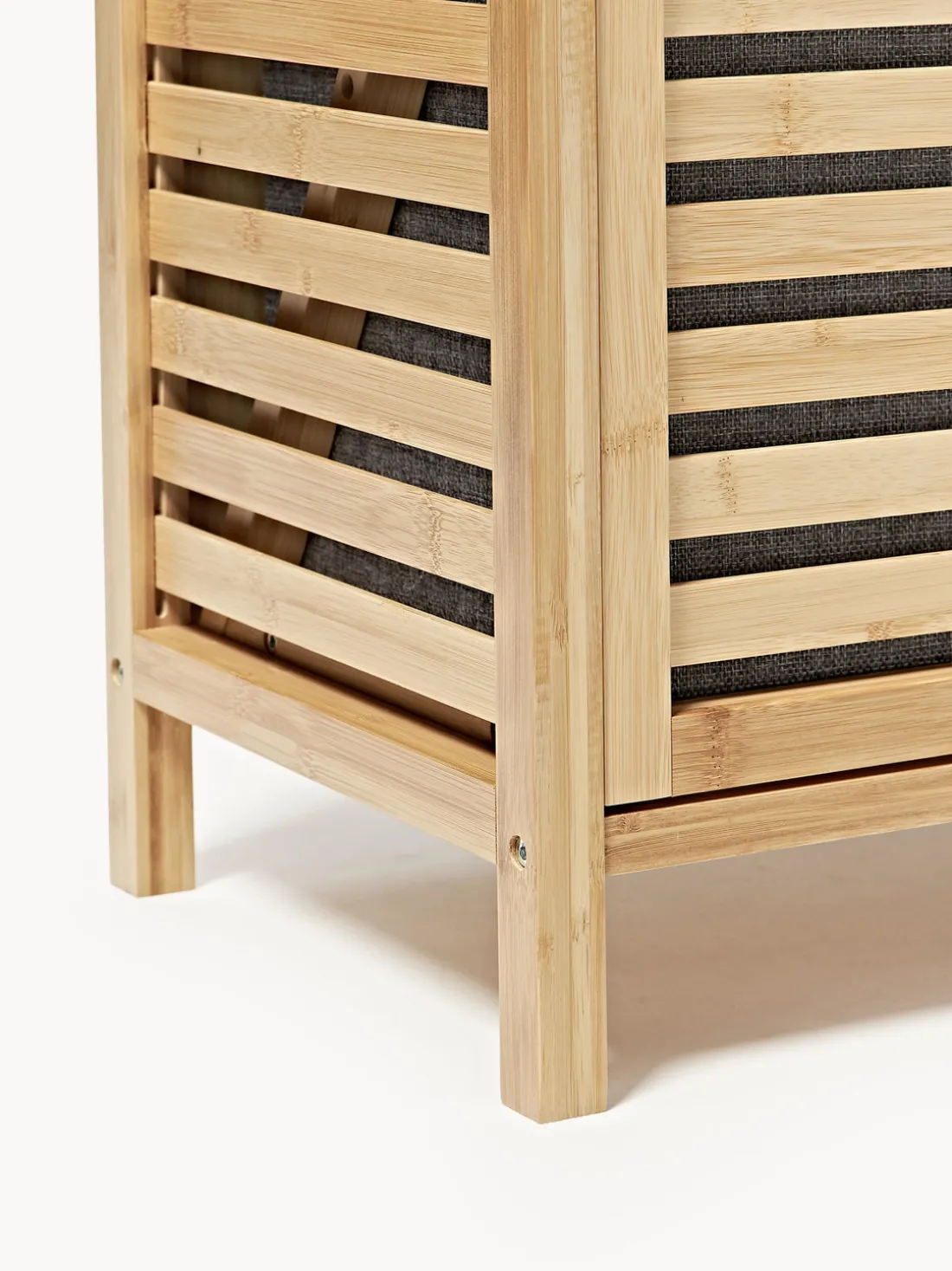 Estantería de baño de bambú con cestos de ropa Kit