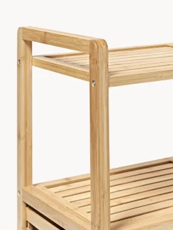 Estantería de baño de bambú con cestos de ropa Kit
