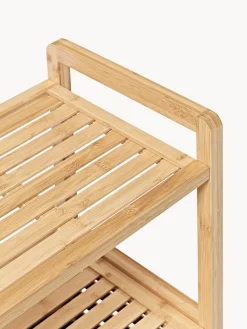 Estantería de baño de bambú con cestos de ropa Kit