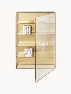 Estantería de pared de metal y vidrio Ada