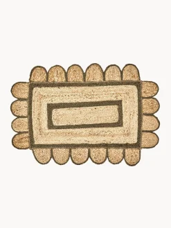 Felpudo artesanal de yute Denta