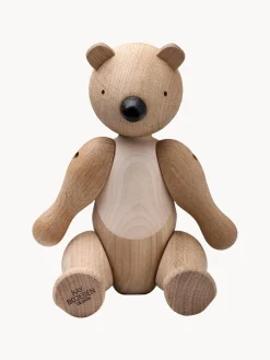 Figura decorativa de madera de roble artesanal Bär