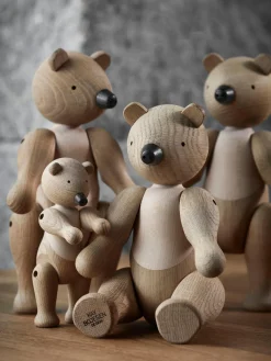 Figura decorativa de madera de roble artesanal Bär