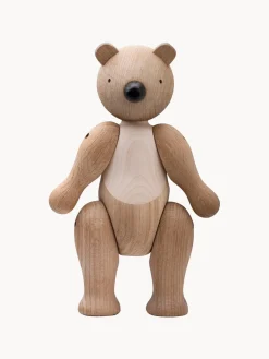 Figura decorativa de madera de roble artesanal Bär