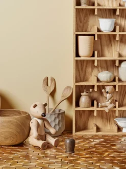 Figura decorativa de madera de roble artesanal Bär