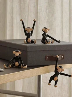 Figura decorativa de madera de roble Monkey