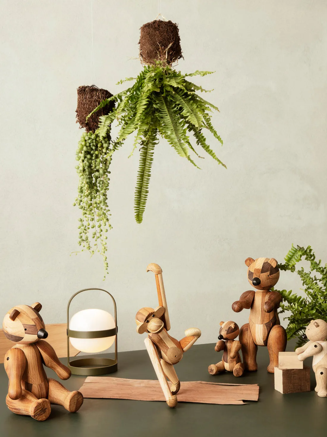 Figura decorativa de madera Bear