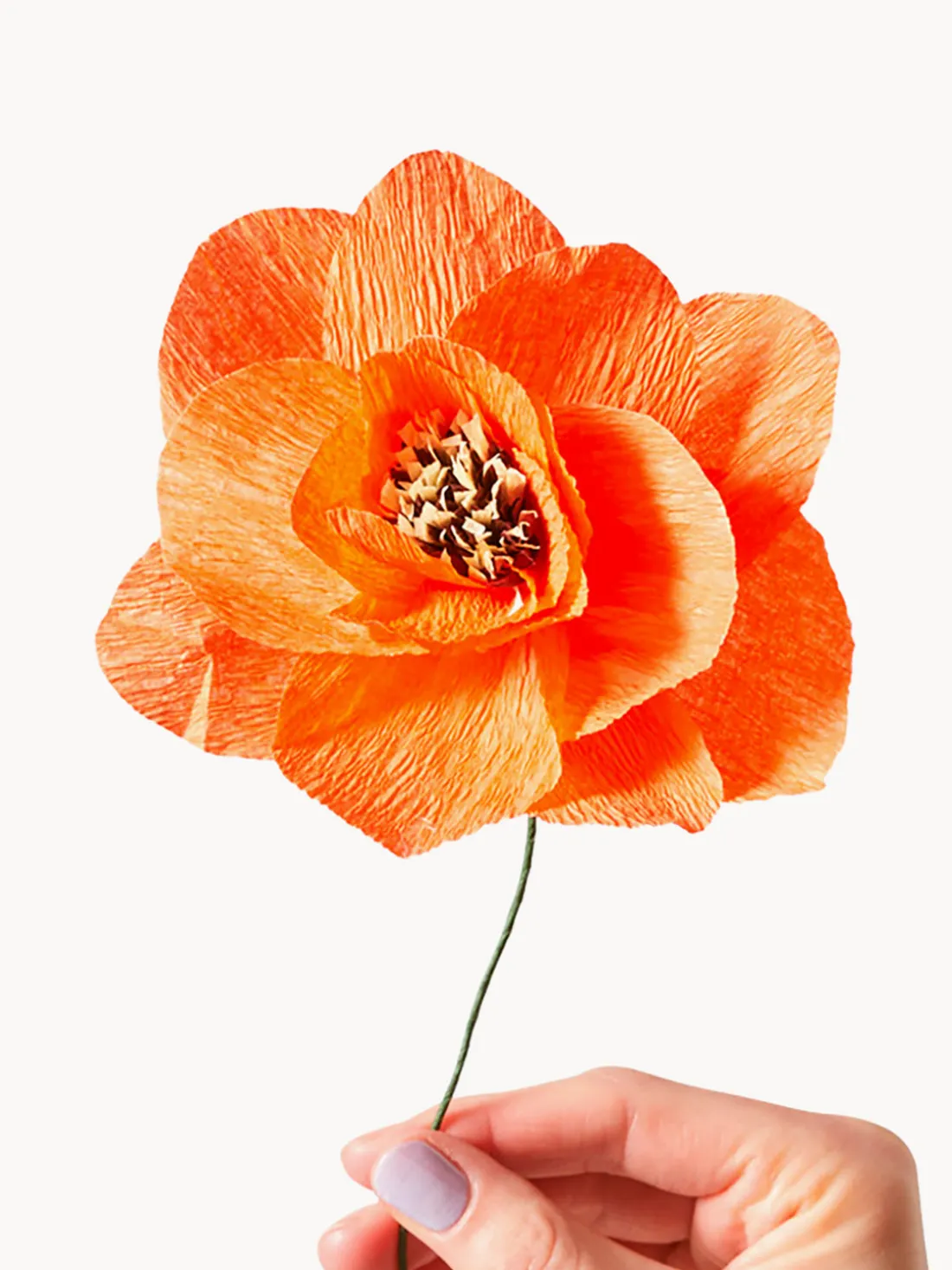 Flor artificial artesanal Poppy