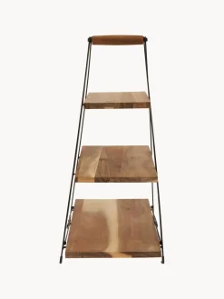 Fuente 3 pisos de madera de acacia Serve