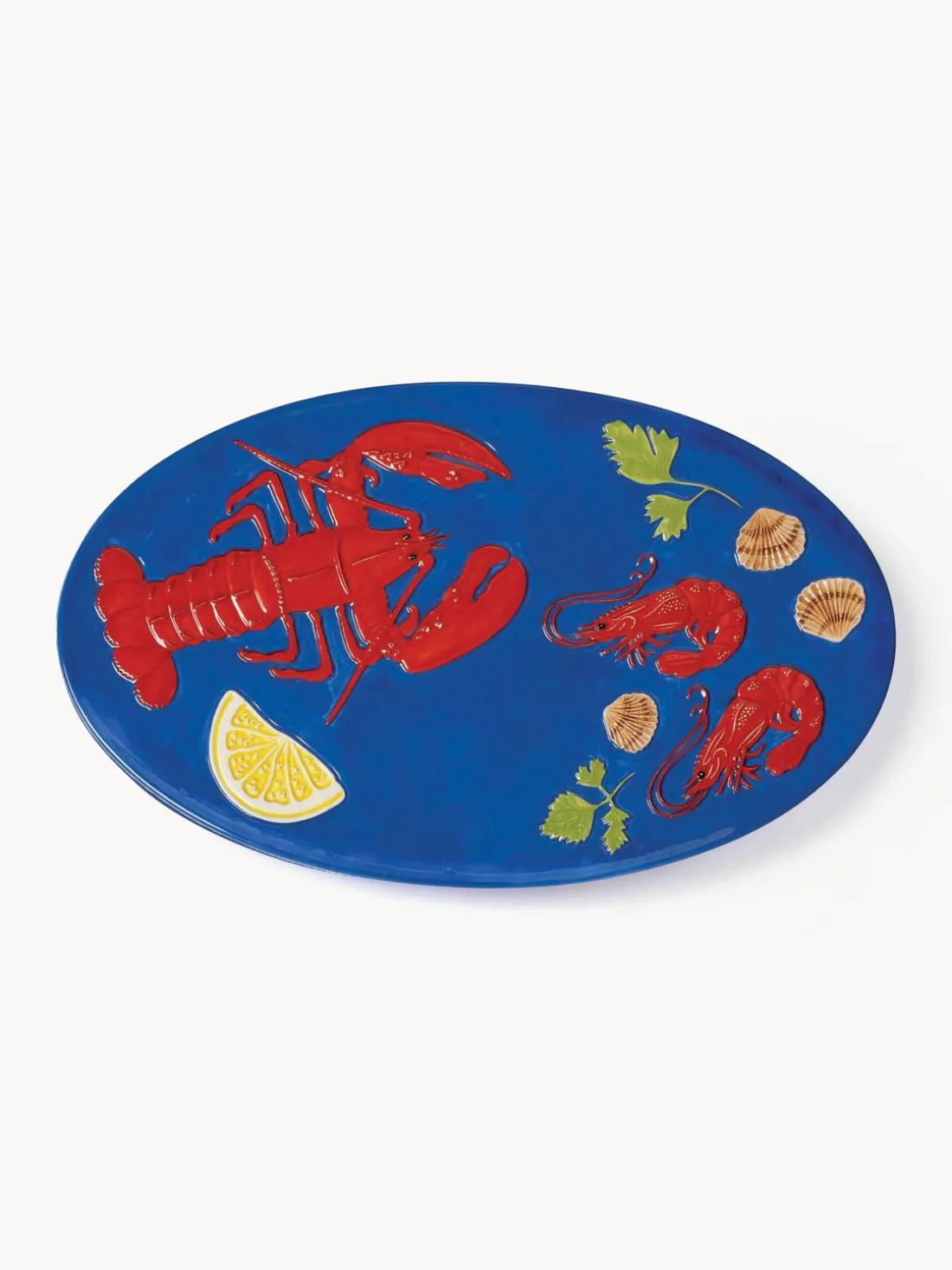 Fuente artesanal de dolomita De La Mer, 33 x 20 cm