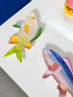 Fuente artesanal de dolomita Fish