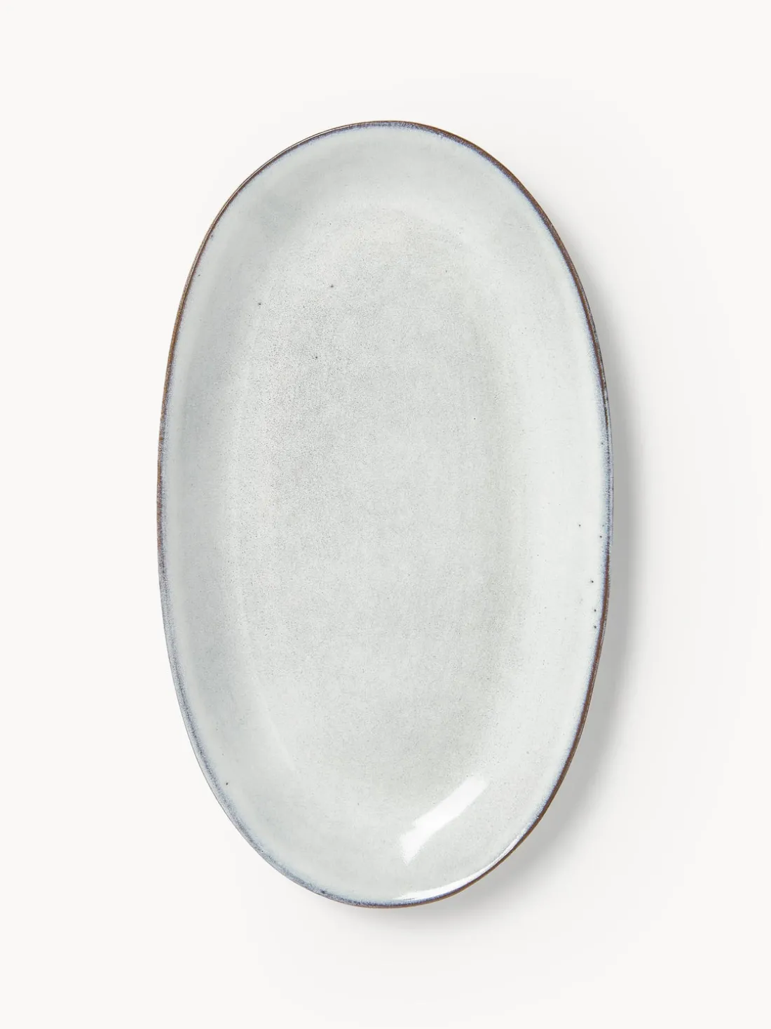 Fuente artesanal de gres Nordic Sand, 30 cm