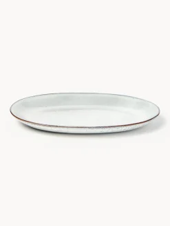 Fuente artesanal de gres Nordic Sand, 30 cm