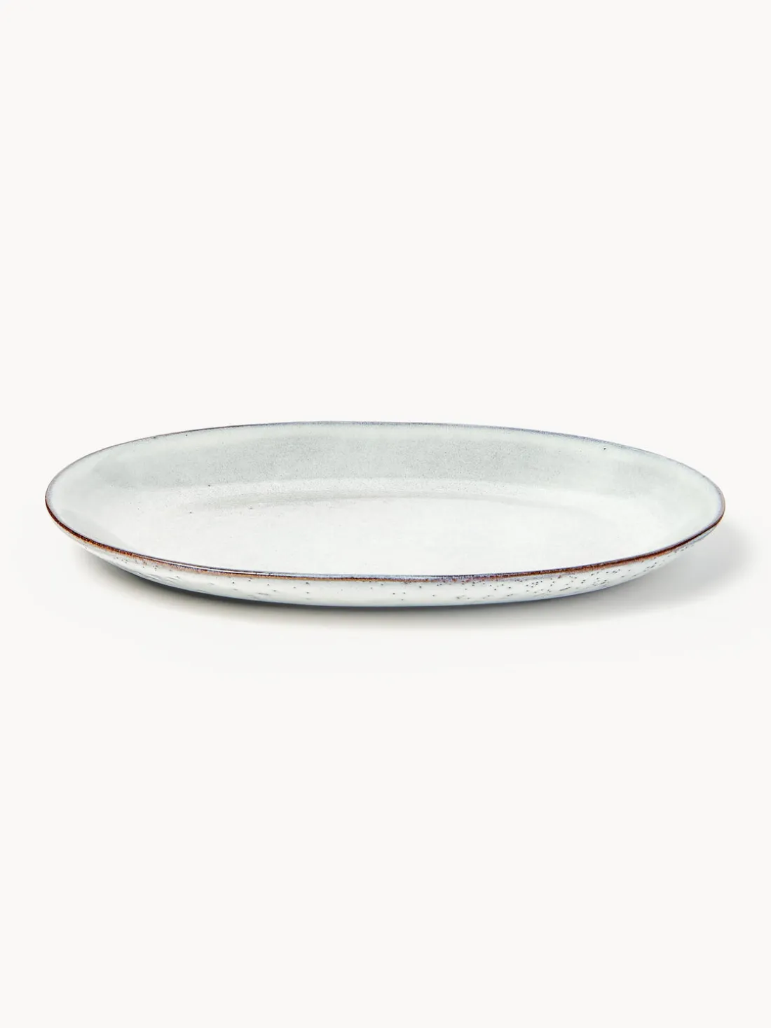 Fuente artesanal de gres Nordic Sand, 30 cm