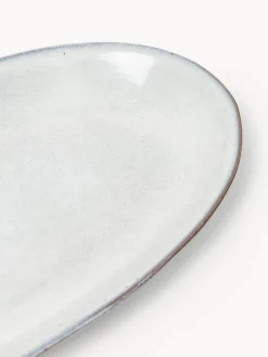 Fuente artesanal de gres Nordic Sand, 30 cm