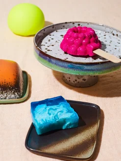 Fuente para postre artesanal 70's