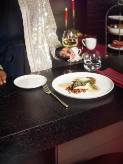 Fuente para postre de porcelana Fine Bone China Jade Lift