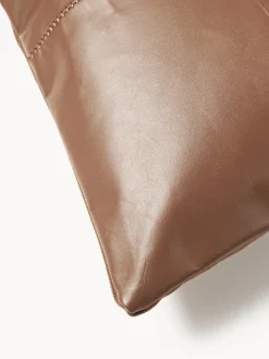 Funda de almohada artesanal de cuero Raven