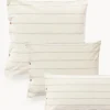 Funda de almohada de algodón lavado a rayas Caspian