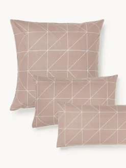 Funda de almohada de algodón estampada Marla