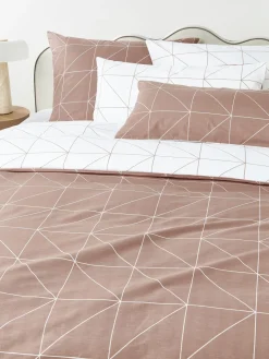 Funda de almohada de algodón estampada Marla