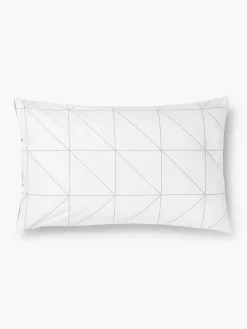 Funda de almohada de algodón estampada Marla