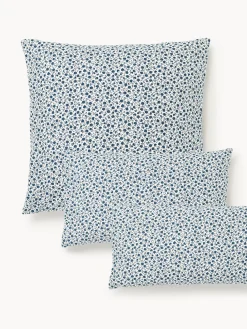 Funda de almohada de algodón lavado con fino estampado floral Nolana