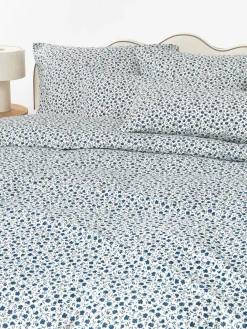 Funda de almohada de algodón lavado con fino estampado floral Nolana