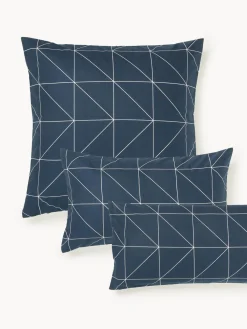 Funda de almohada de algodón estampada Marla