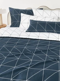 Funda de almohada de algodón estampada Marla