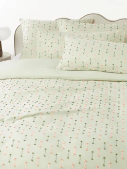 Funda de almohada de algodón con flecos con mechones Lenja