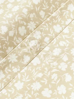 Funda de almohada de algodón lavado con fino estampado floral Nolana