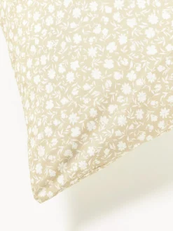 Funda de almohada de algodón lavado con fino estampado floral Nolana