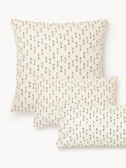 Funda de almohada de algodón con flecos con mechones Lenja