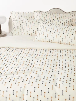 Funda de almohada de algodón con flecos con mechones Lenja