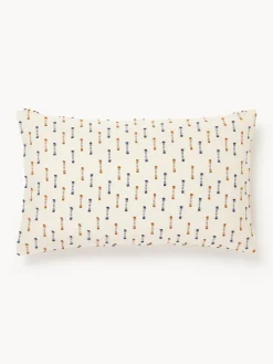 Funda de almohada de algodón con flecos con mechones Lenja