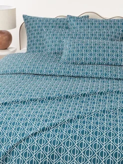 Funda de almohada de algodón estampado geométrico Jella