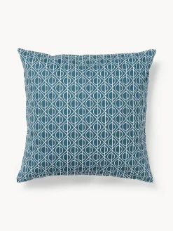 Funda de almohada de algodón estampado geométrico Jella