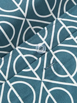 Funda de almohada de algodón estampado geométrico Jella