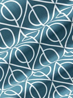 Funda de almohada de algodón estampado geométrico Jella