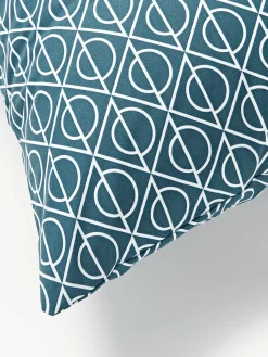 Funda de almohada de algodón estampado geométrico Jella