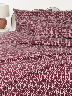 Funda de almohada de algodón estampado geométrico Jella