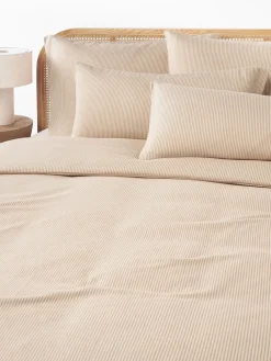 Funda de almohada de franela con rayas finas Javon