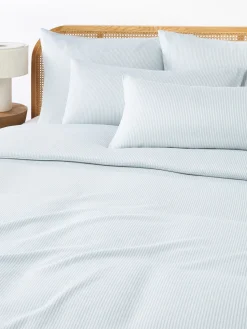 Funda de almohada de franela con rayas finas Javon