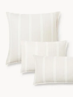 Funda de almohada de franela a rayas Belinda