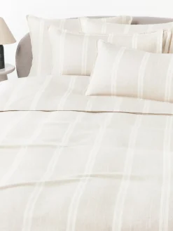 Funda de almohada de franela a rayas Belinda