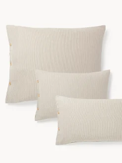 Funda de almohada de franela con rayas finas Javon