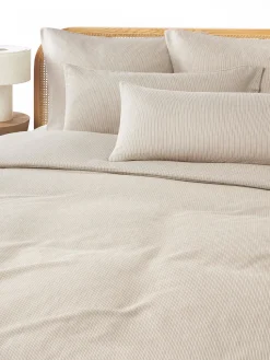 Funda de almohada de franela con rayas finas Javon